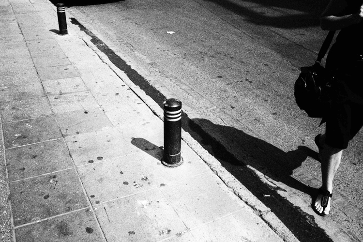 woman walking in Larnaca town