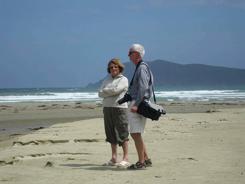 Jean and Philip, Cloudy Bay, Bruny Island 2010