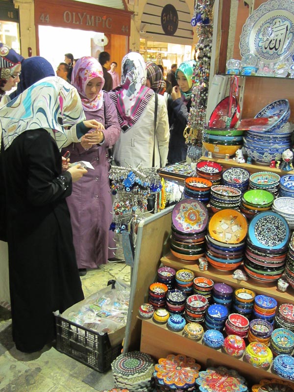 Serious shoppers at the Grand Bazaar.