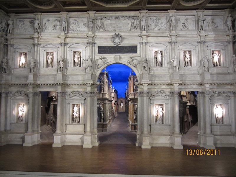 Vicenza,  Teatro Olympico stage set modelled on ancient Greek city of Thebes