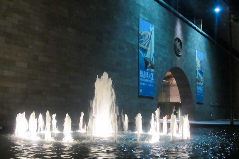 Moat and fountain at the NGV
