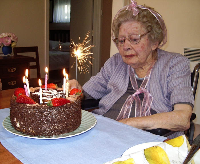 Candles for her birthday, Oct 2006