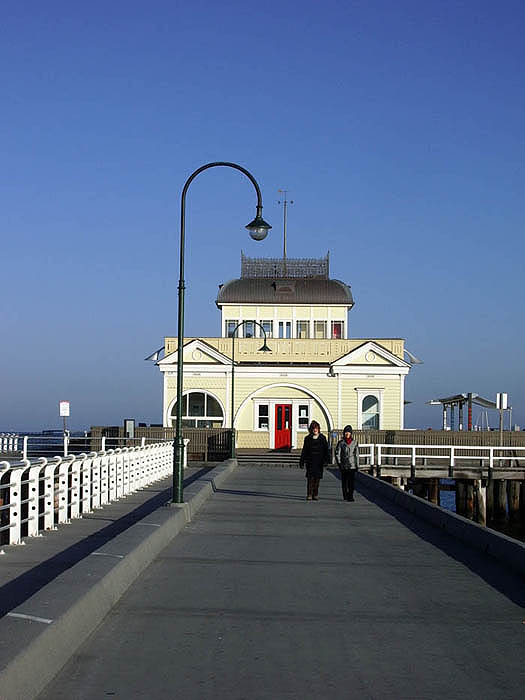 St Kilda Pier Kiosk, rebuilt after fire burned the original heritage building in September, 2003
