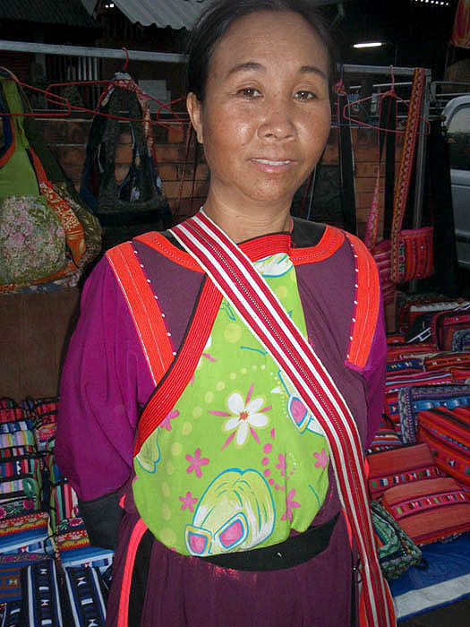 Evening market vendor