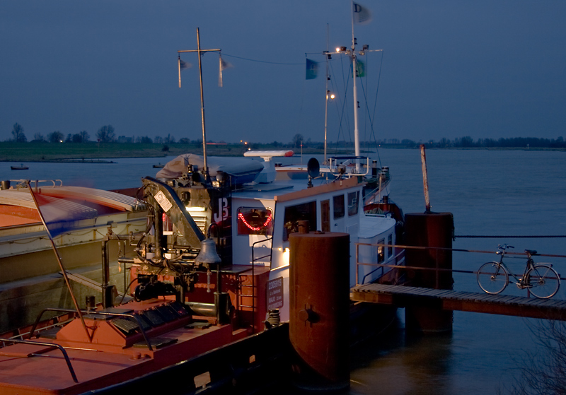 Boat and bicycle