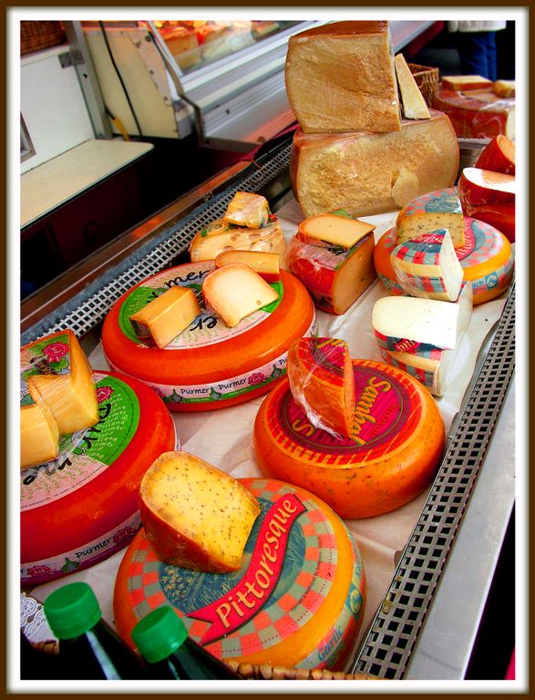 Cheeses on Salzburg Market, Austria
