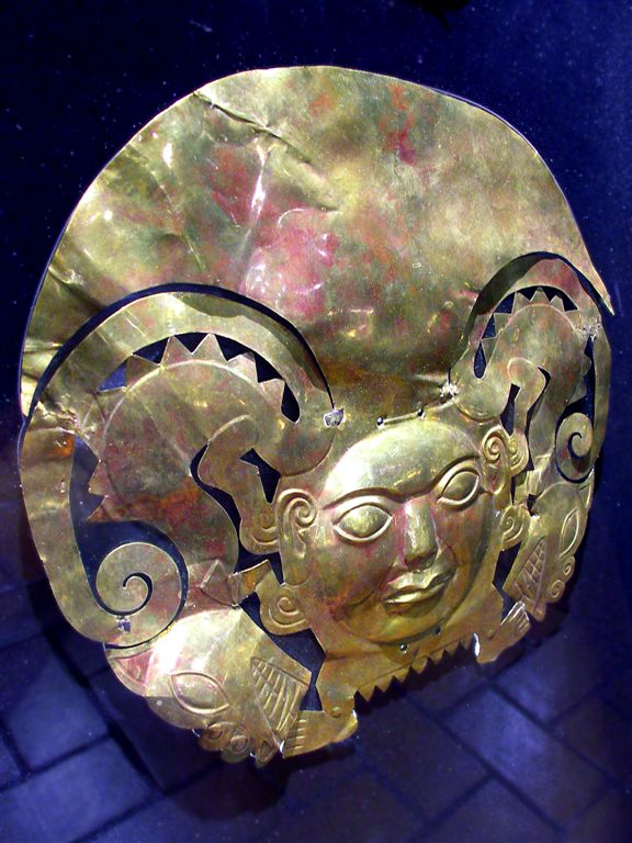 Golden Inca Mask, Larco Museum, Lima
