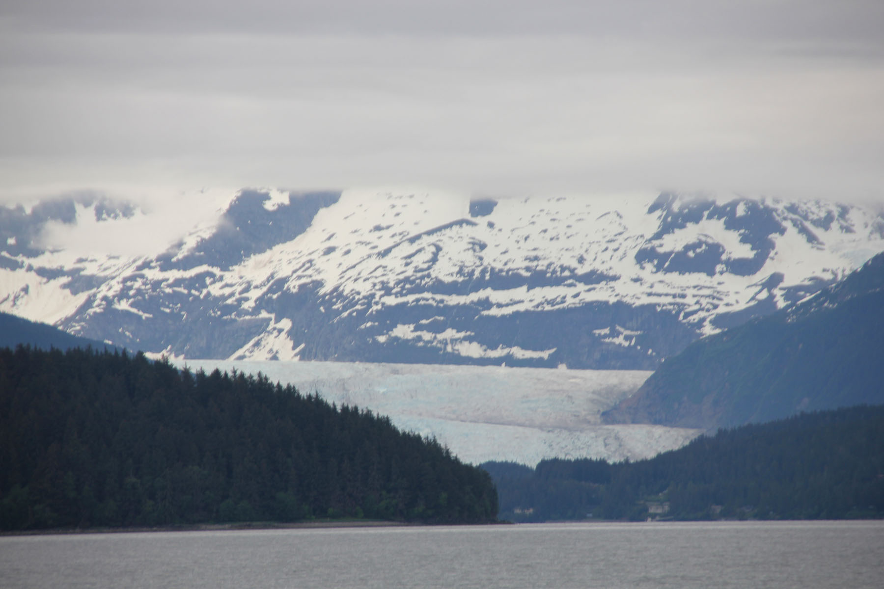 Close-up of the Mendenhall Glacier from our whale-watch cruise.