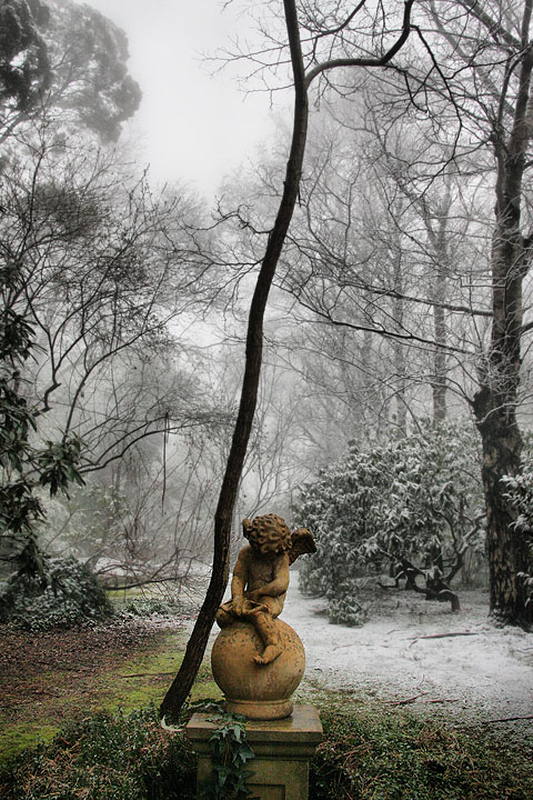 Cherub in the snow
