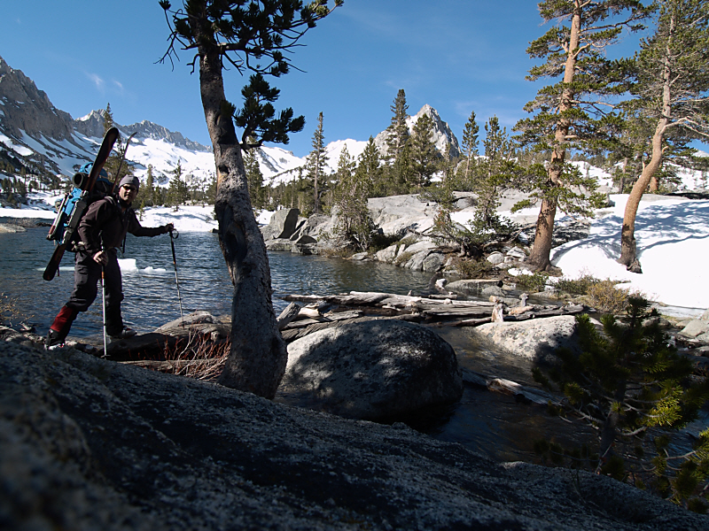 Crossing Blue Lake outlet