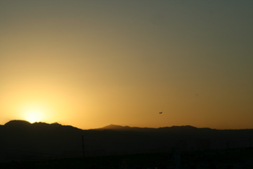 Sunset over the hills