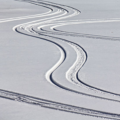 Tracks On Frozen Farren Lake 20120226