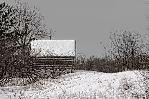 Log Cabin In Winter 21955