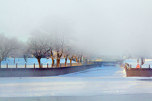 Canal Under Fog 33604