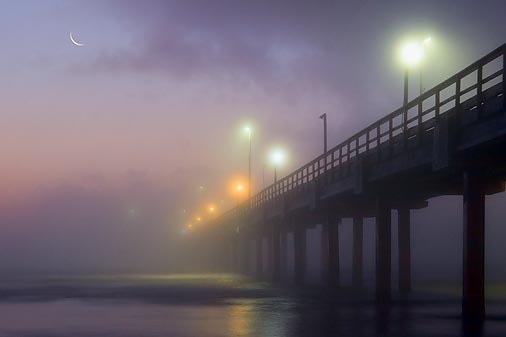 Pier In First Light Fog 47202
