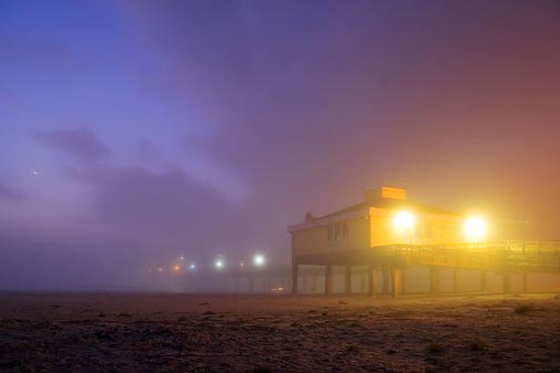 Pier In First Light Fog 47198