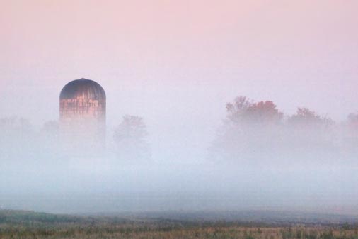 Silo In Fog 67922
