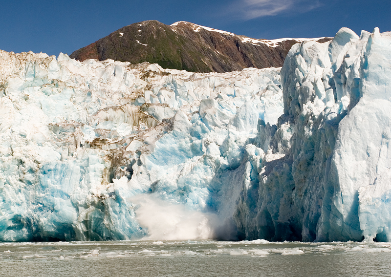 Calving ice