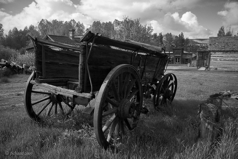 Wagon Rests in Nevada City