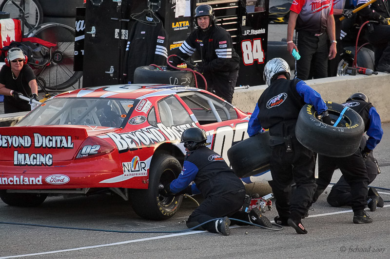 Number 2 Car Heads to the Pits for Tires