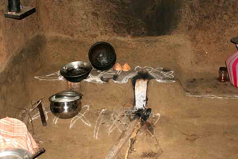 Inside a house in Namana Samudram.