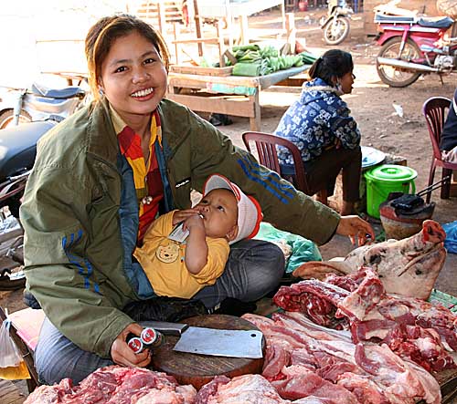 In the market.