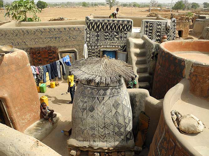 In the royal compound of the Kassena (Gurunsi) village of Tibl, Burkina Faso
