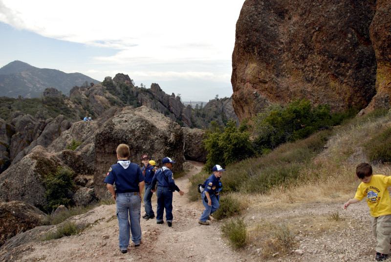 Lots of Boy Scouts on the trail today