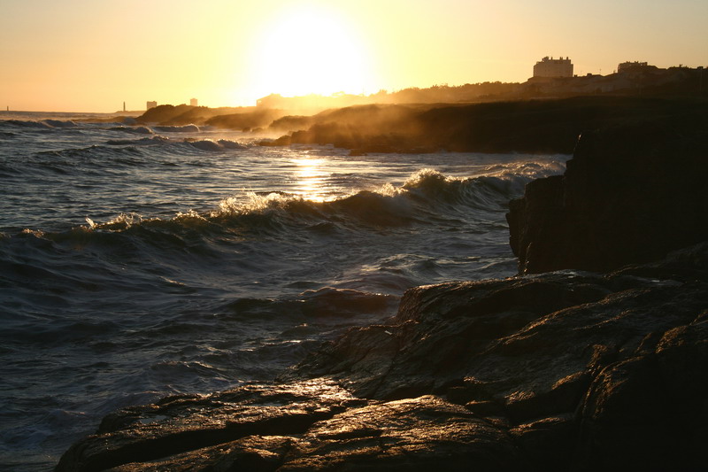 Coucher de soleil sur les Sables