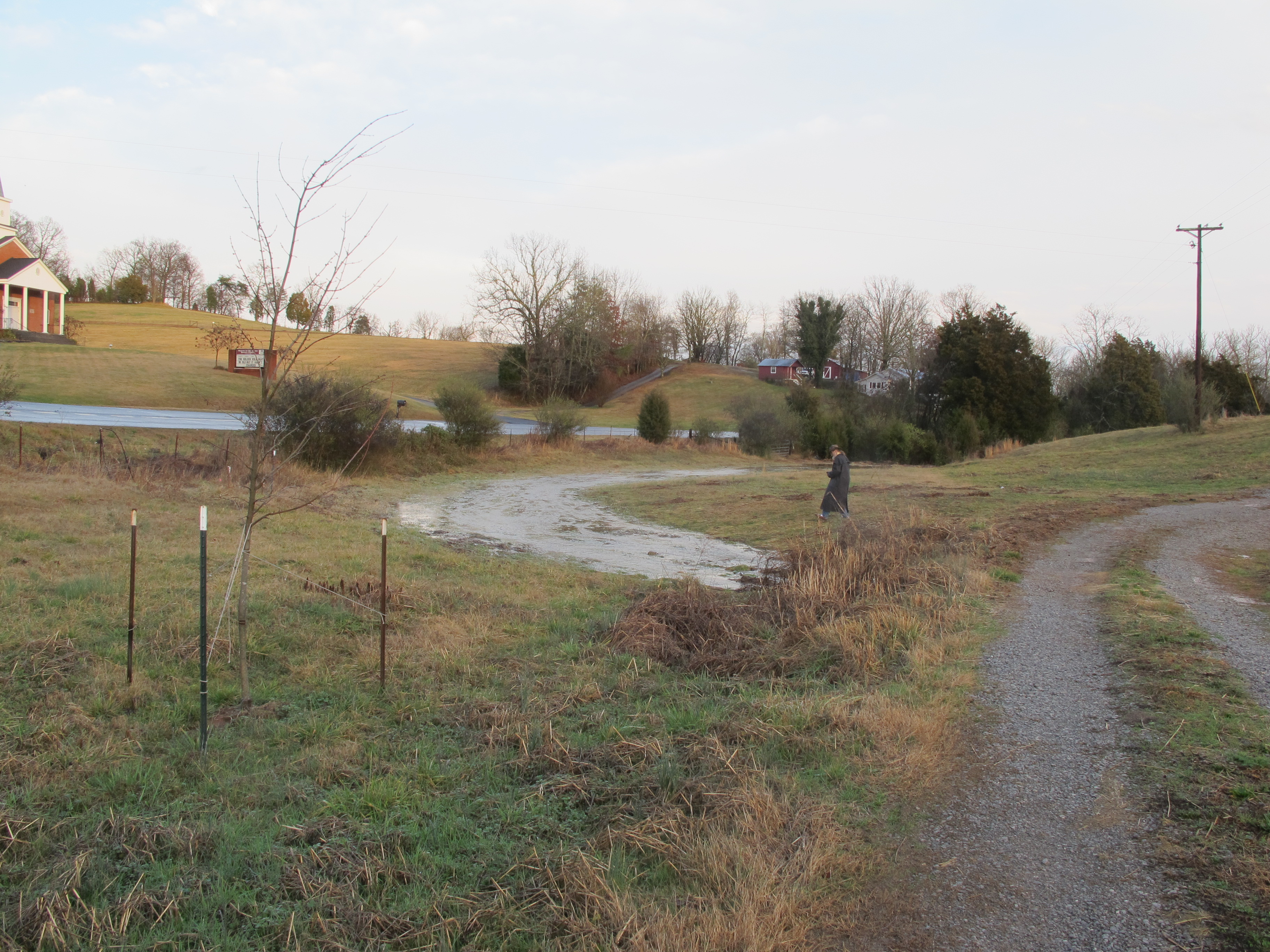 This storm is the first time its rained enough to show why we needed to put in the culverts.