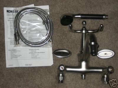 Bathroom:  Kohler Antique tub filler & hand shower (brushed nickle)