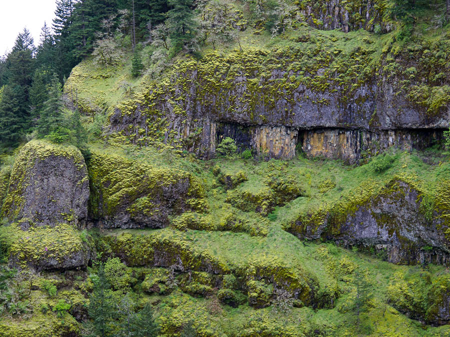 columbia gorge basalt cliffs