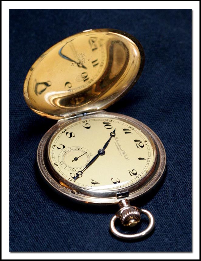 His dads golden pocket watch