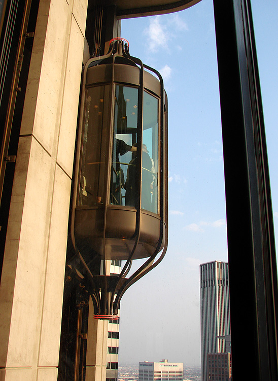 From one elevator to another