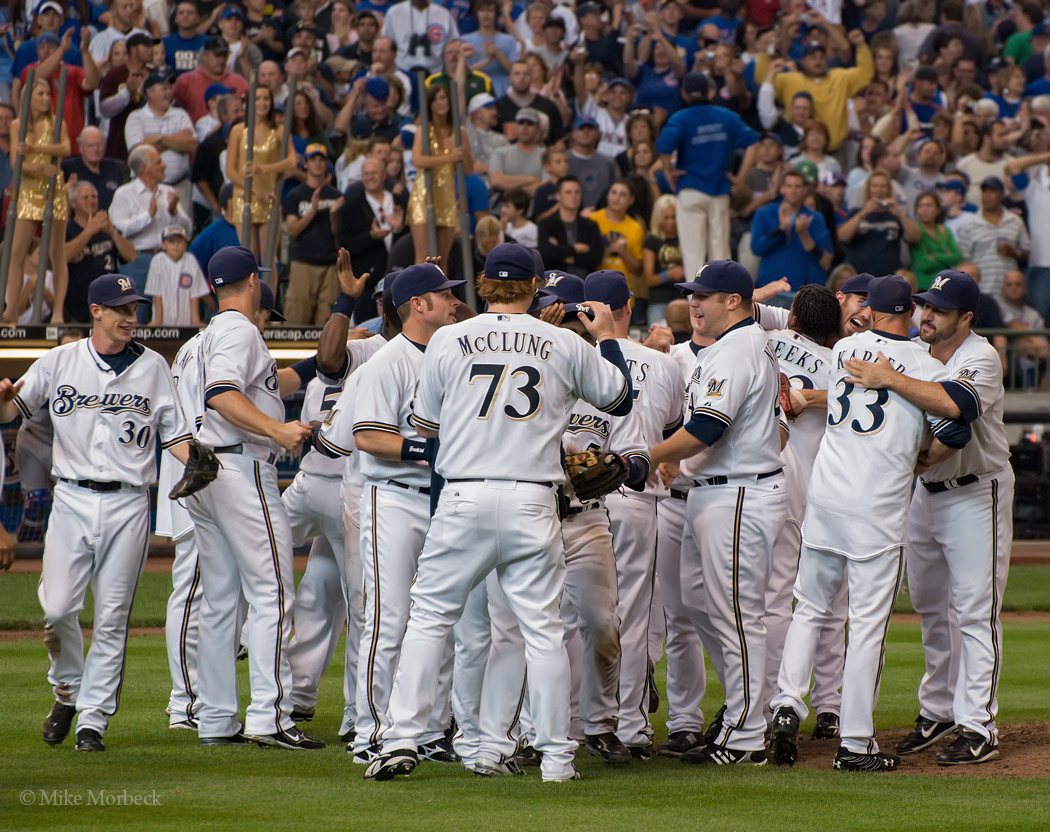 The Brewers celebrate