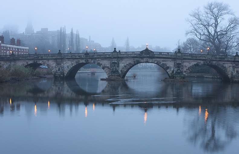 English bridge at dawn