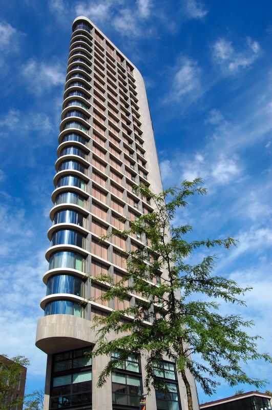 One of the new high rises in Eindhoven (Vesteda Tower)