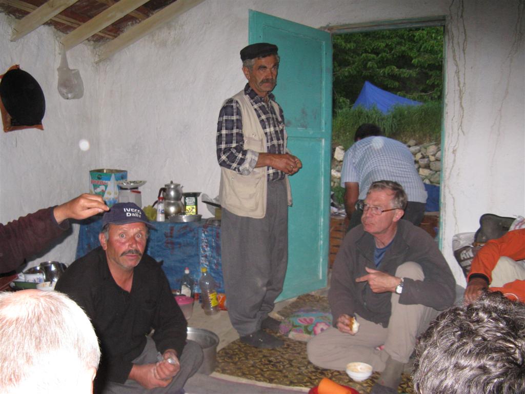 Diner bij eerste kamp