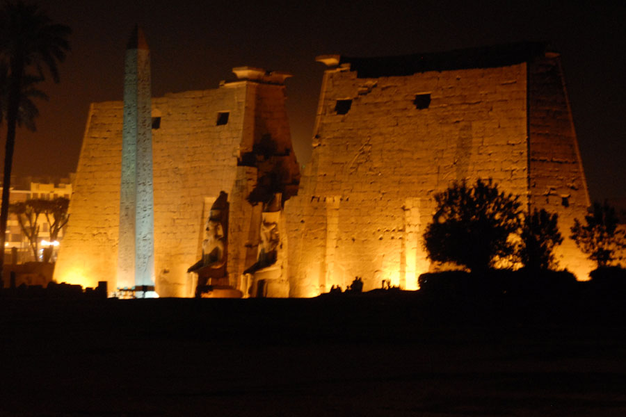 Luxor Temple at night