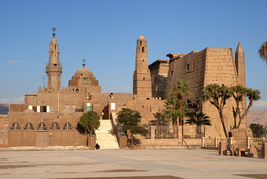 The mosque on top of Luxor Temple