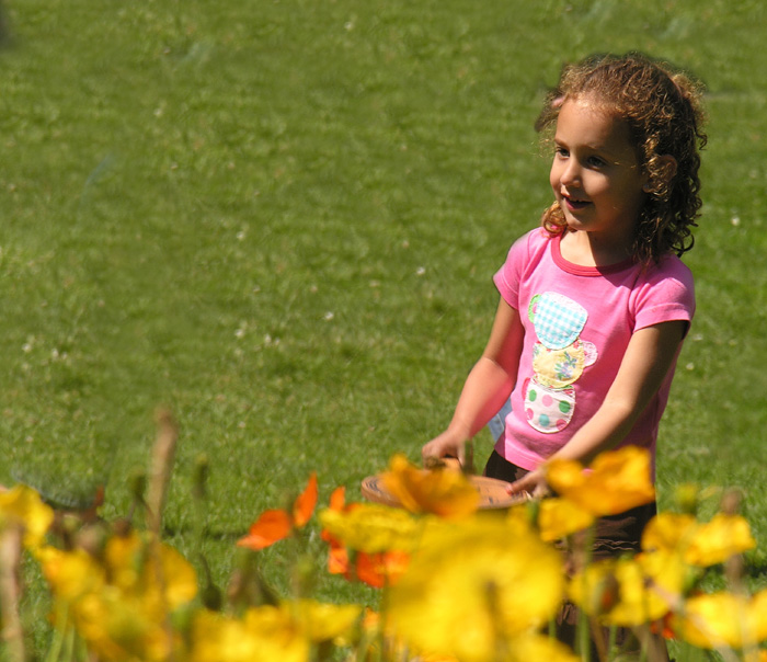 Kid In Garden