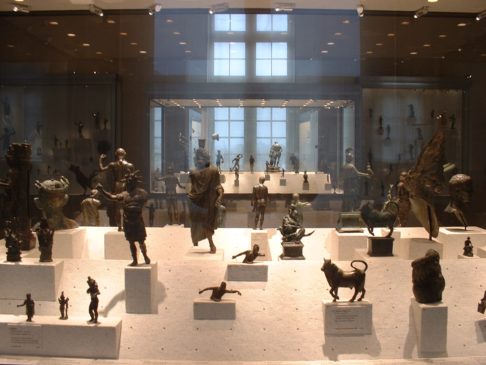 Exhibits in the Louvre.