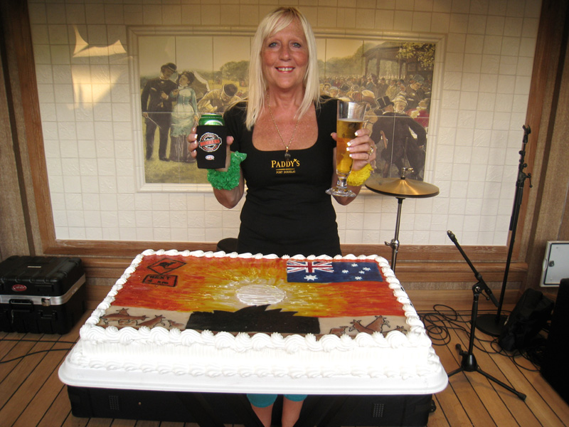 Australia Day cake made in the ships galley