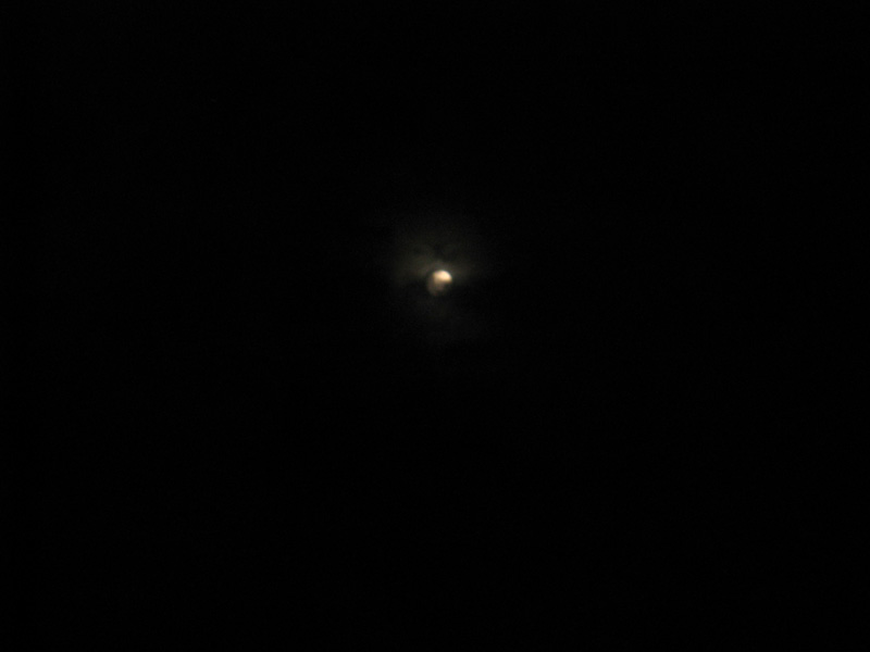 Cloud covered moon