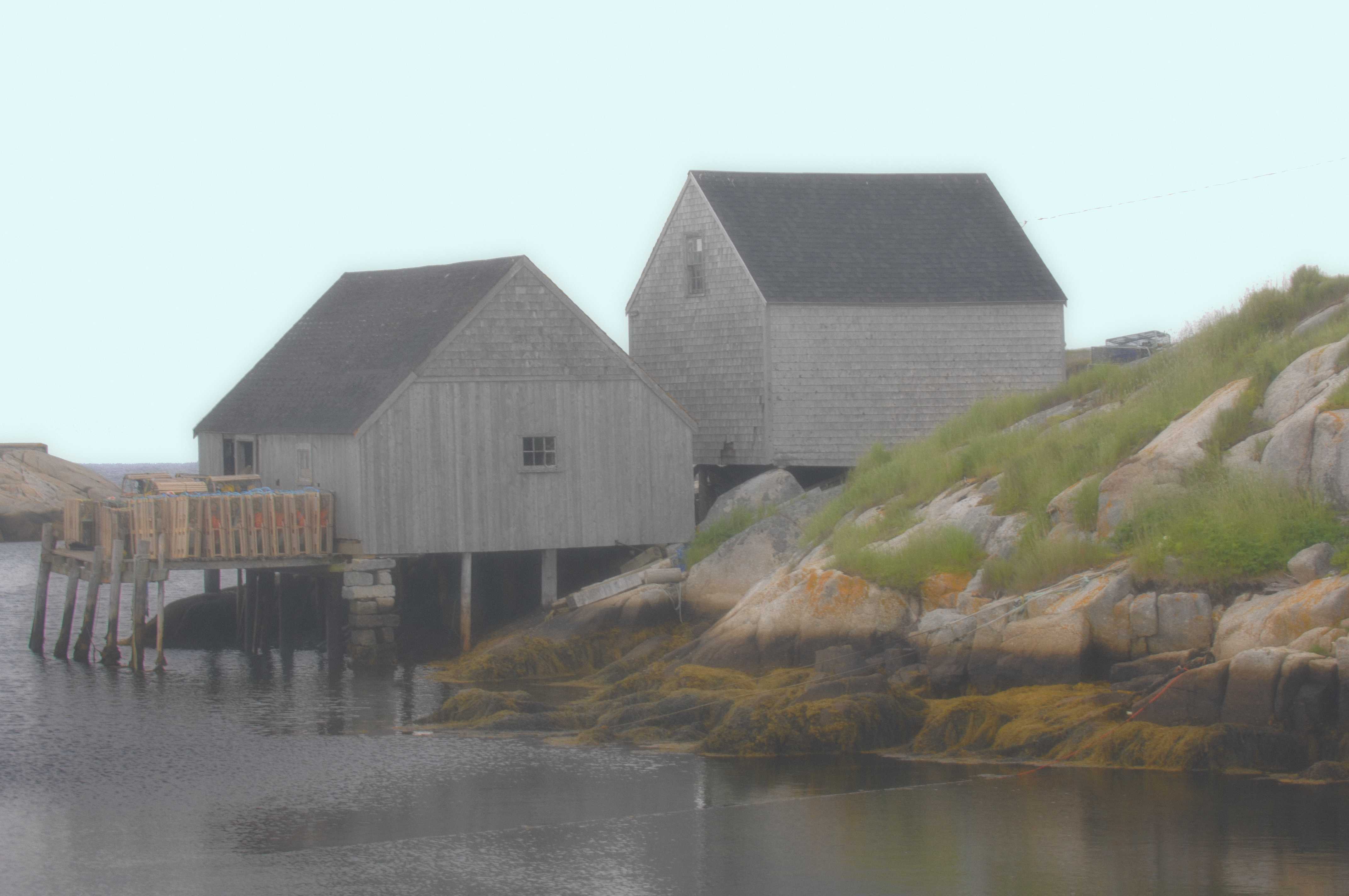 foggy day in Peggys Cove