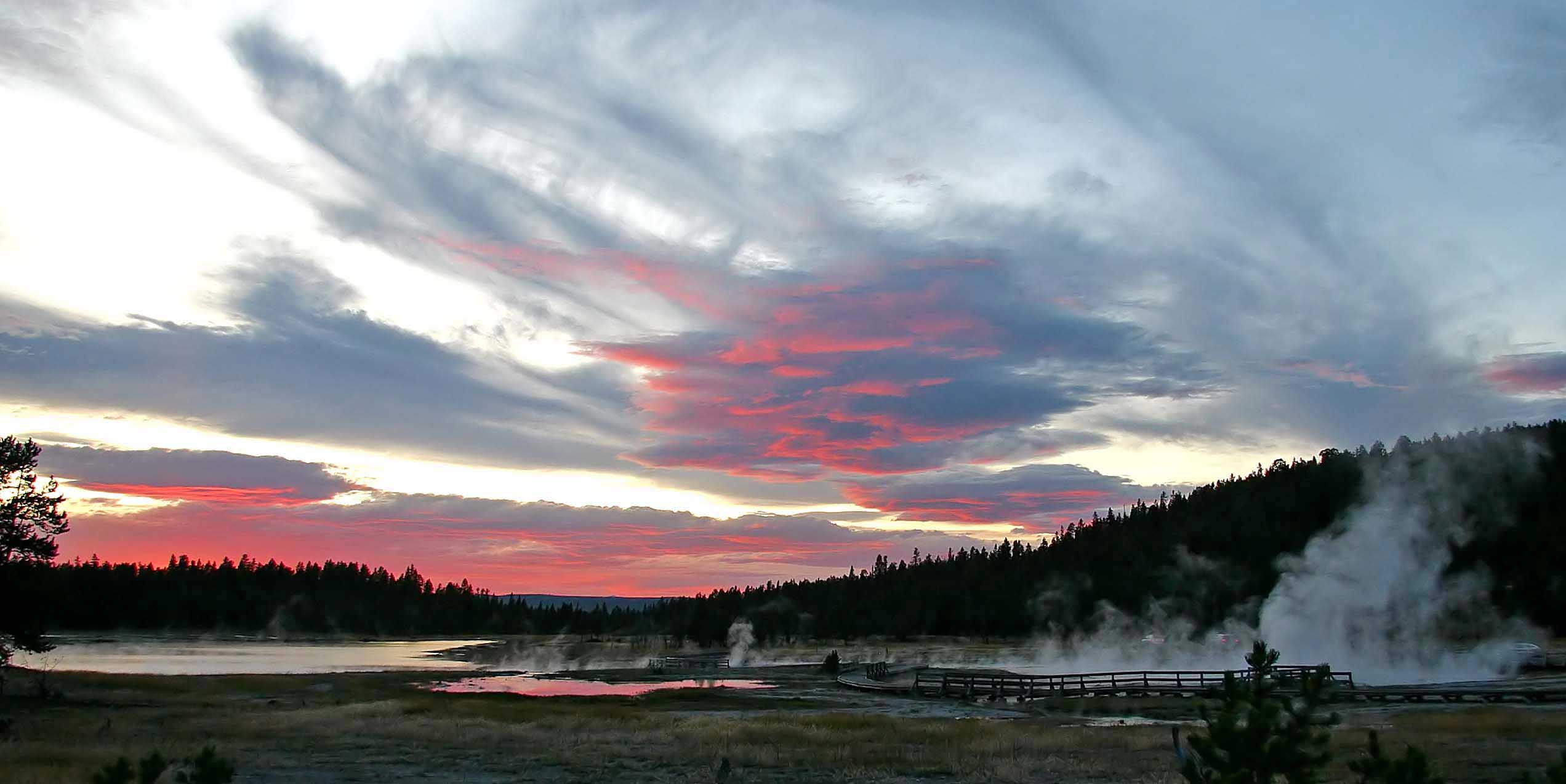 Sunset on Firehole Lake Drive