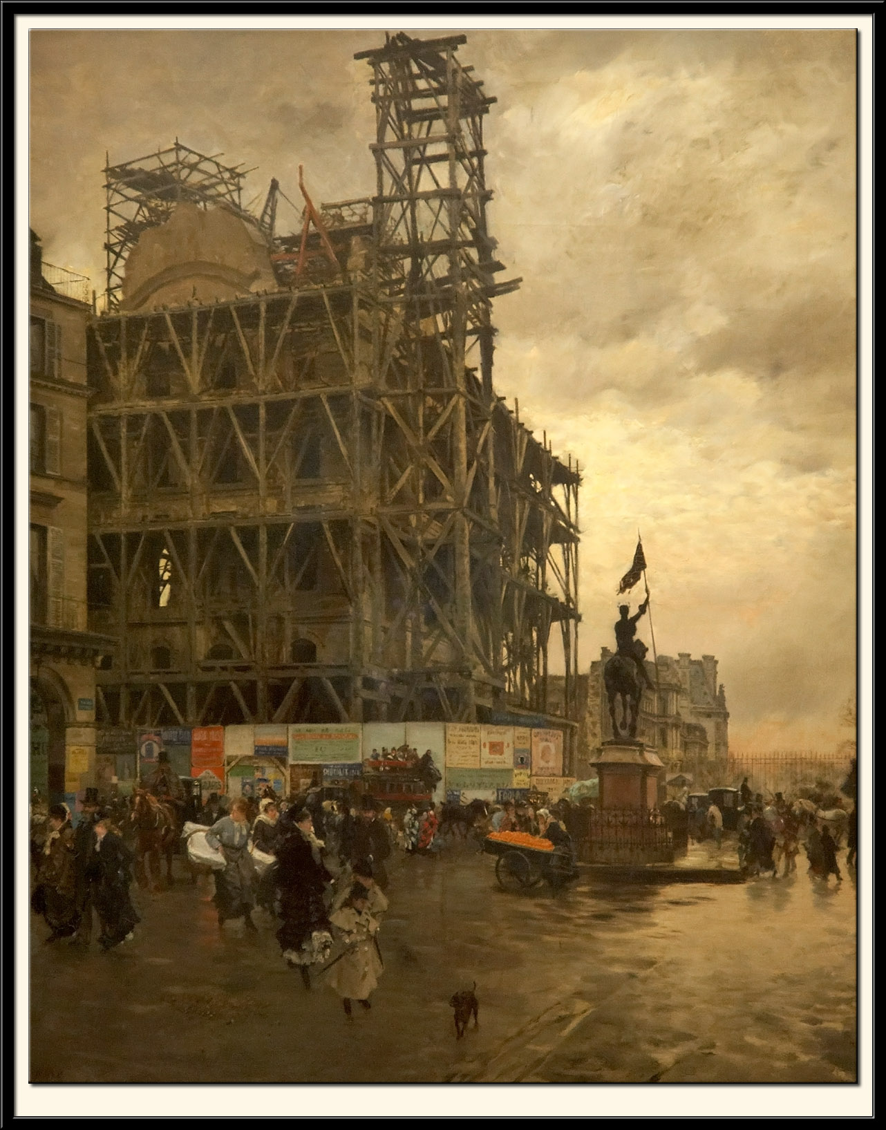 La place des Pyramides a Paris, 1875