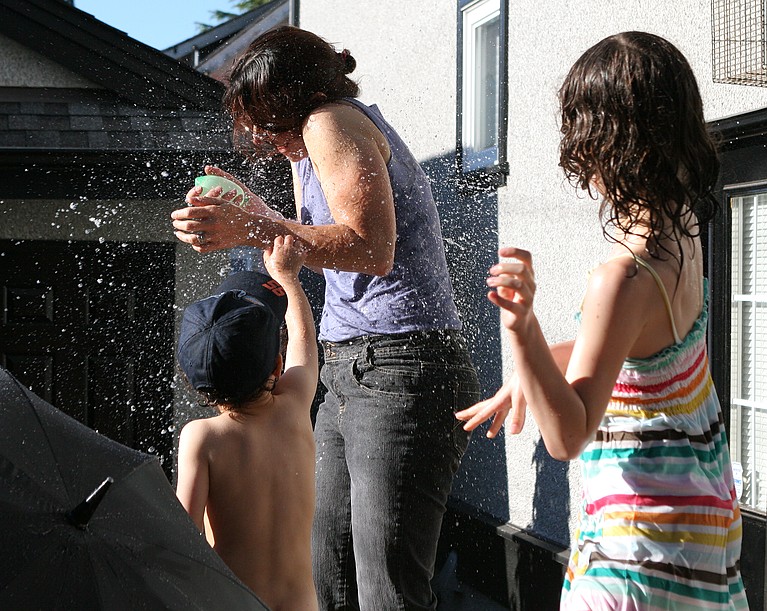 Water balloon attack