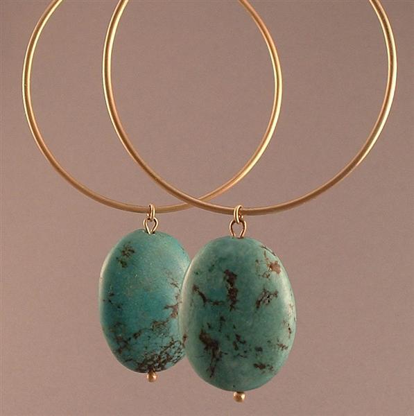 WE59 - Tibeten Turquoise Earrings