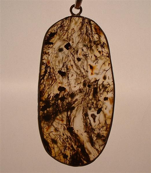 WN613 - Large Moss Agate Pendent